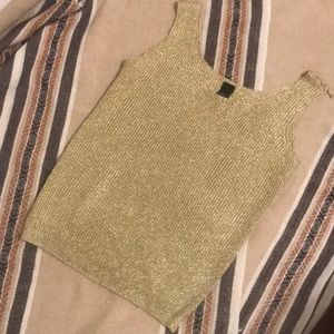 Gold knitted tank